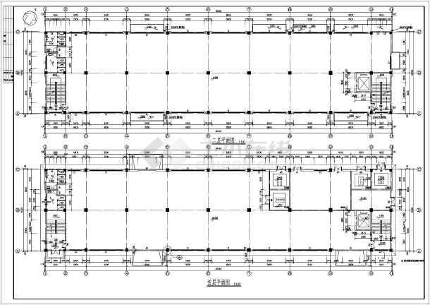 工业科技园四层厂房平面建筑设计施工图