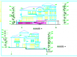 某小区二层高级别墅建筑CAD设计方案图图片1