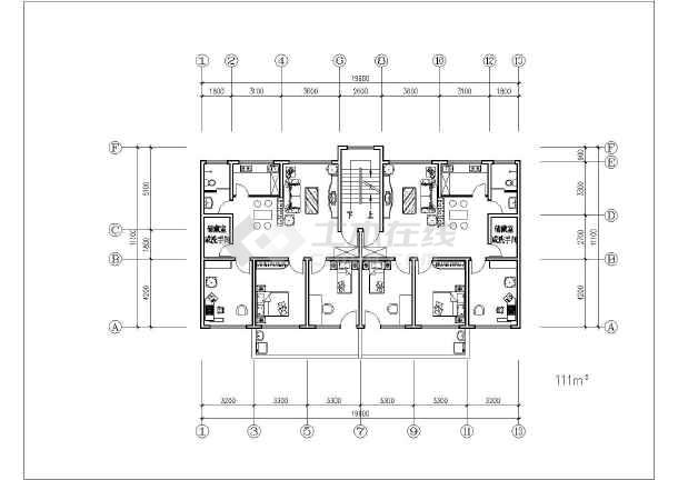 十九种单元住宅楼户型建筑设计方案图