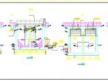 巴氏计量槽格栅及曝气沉砂池系统cad设计图图片1