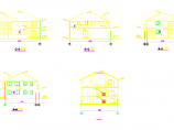 两层小别墅建筑全套CAD施工图纸图片1