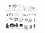多种树木植物园林景观cad立面素材图块图片1