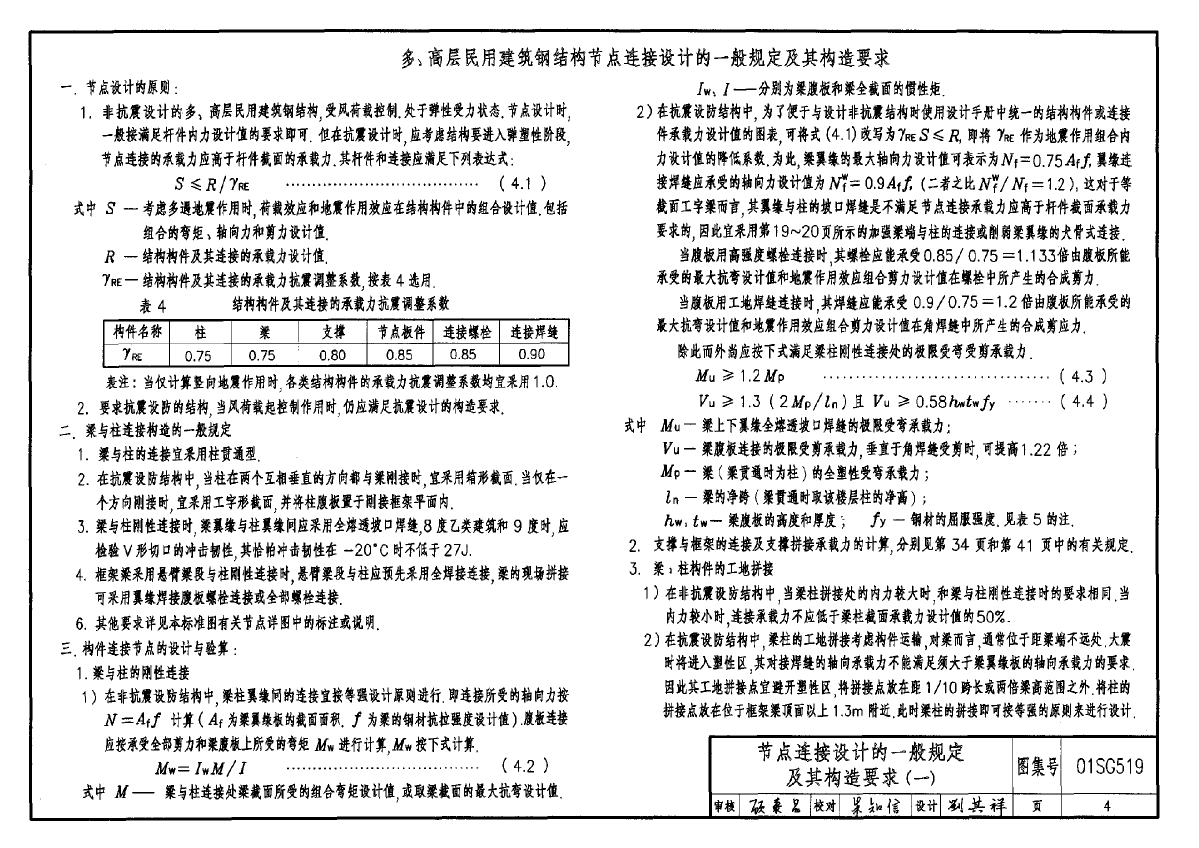 01sg519钢结构节点构造详图【含04年修改】