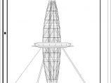 某著名景点观光塔建筑设计施工CAD图图片1