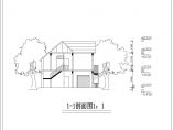 瓦屋顶庭院家庭小别墅建筑设计图纸图片1