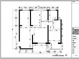 某三室小区样板房装修设计施工CAD图图片1