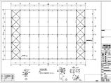 混凝土柱子钢结构屋顶仓库结构施工图图片1