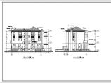 某地区中式双拼别墅建筑设计施工方案图图片1