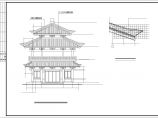 某二层古建钟鼓楼建筑CAD设计图纸图片1