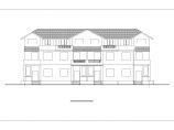 某四联别墅建筑设计施工CAD平立面图图片1