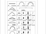 古典装饰线脚图块建筑设计方案及施工全套CAD图图片1