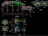 某地圆钢管桁架大棚结构设计CAD图纸图片1