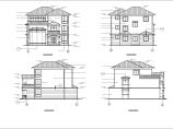 瓦房屋顶别墅建筑cad方案设计施工精简图图片1