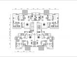 二三房经典住宅楼户型建筑施工CAD设计图纸图片1