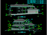 精致350平方米二层生态园别墅建筑设计施工CAD图纸图片1