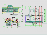 某地仿古戏楼建筑设计方案CAD图纸图片1