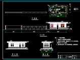 某工厂门卫大门建筑结构CAD施工图纸图片1