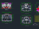 六合某地区三层双拼别墅建筑设计CAD施工图图片1