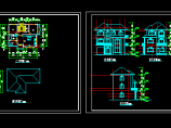 多层别墅建筑设计施工CAD方案图带效果图图片1
