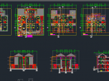 某地区双拼豪华中式别墅建筑设计CAD施工图图片1