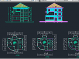 某地区达升3号别墅建筑设计CAD施工方案图图片1