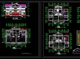 三层双拼别墅cad平面设计施工图图片1