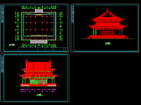 某寺庙大雄宝殿建筑CAD设计平立面方案图纸图片1