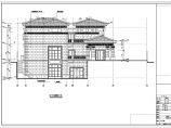 某二层一进院中式风格别墅设计cad建筑施工图图片1