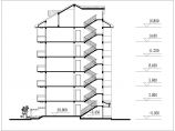 多层住宅楼标准层及立面CAD施工设计图纸图片1