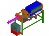 CAD绘制小型板框压滤机3D效果图图片1