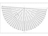 一大型跨度球壳网架平立面详图图片1