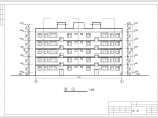 2034㎡五层外廊式现代风格宿舍建筑施工图图片1