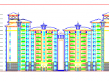 某十二层西班牙式小高层住宅楼建筑方案图图片1