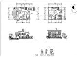 某二层度假别墅建筑方案图（273平方米、西入口）（独栋别墅）图片1