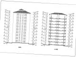 某地现代风格十层教师公寓建筑cad图（2套）图片1