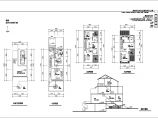 两套三层坡地联排别墅户型图（含半地下室）图片1