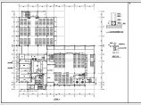 某学校食堂平面布置装修设计图（地上2层）图片1