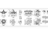 苏式扇面亭建筑方案图（高7.4米六角亭）图片1