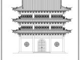 472平方米三层仿古建筑海会禅寺建筑施工图纸图片1