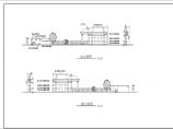济宁市某小学单层砖混结构大门建筑方案图（高6米）图片1