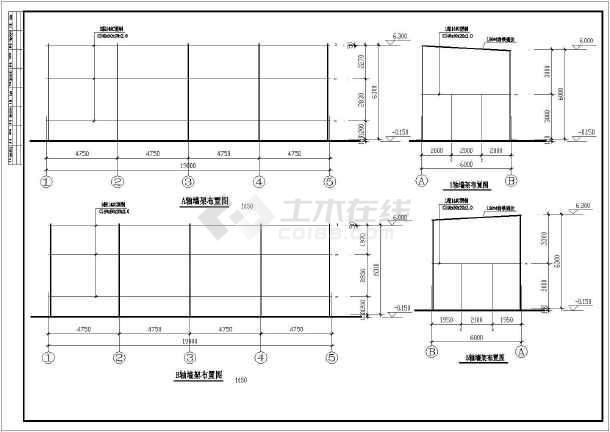 单层钢结构活动板房标准设计图纸(共12张图纸)