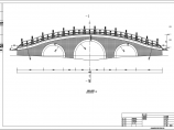 石拱桥结构施工平立剖面图图片1