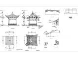 全木结构仿古亭建筑施工图（高度4.7米）图片1