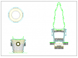 两种造型花钵施工CAD参考详图图片1