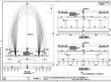 主跨110m双跨独斜拱塔双索面斜拉桥施工图（83张图纸）图片1
