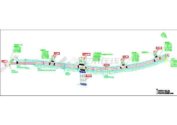 双向2车道城市支路道路工程施工图(含标志标线