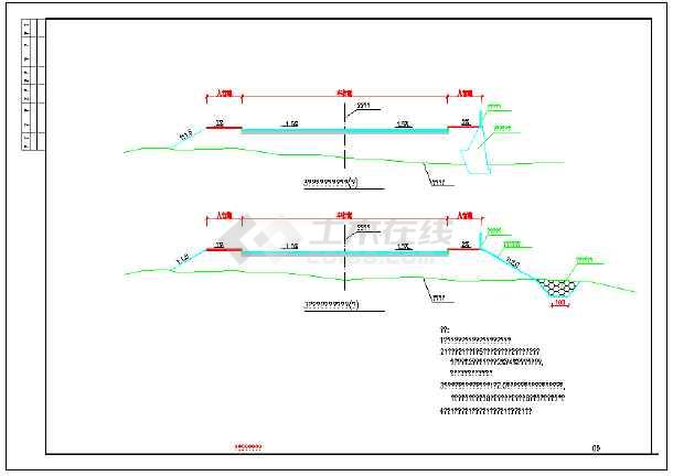 双向2车道城市支路道路工程施工图(含标志标线