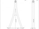 人形独塔双索面斜拉桥主塔避雷针构造CAD详图图片1