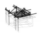 桥梁工程悬臂灌注法施工挂篮三维模型CAD图（4个菱形三角）图片1