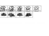 北京某经典三层住宅别墅全套施工建筑设计cad图纸，共9张图片1